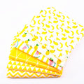Bulk Wholesale 6pcs Yellow Fruits Printed Woven Cotton Cloth Fat Quarters for Quilting & DIY Patchwork