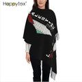 Hot Sale Palestine Shawl Arabic Prayer Reversible Printing Soft Patriotic Shawl Arab Scarf for Women for Ladies Winter Fall