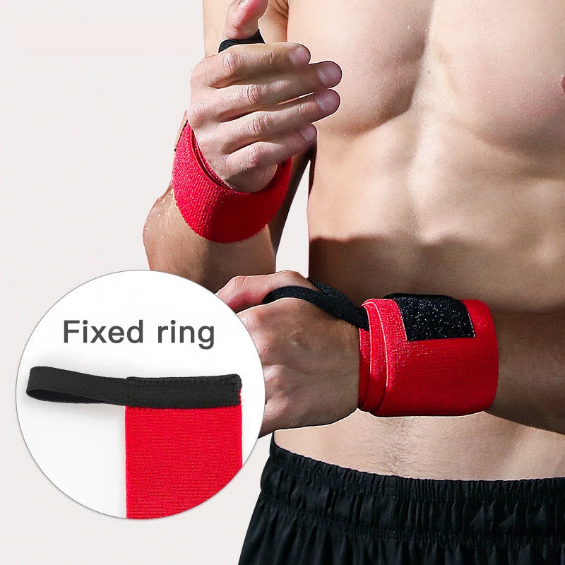 Thickened Breathable Elastic Compression Wrist Support for Squat Strength Reinforcement Gym Wrist Strap