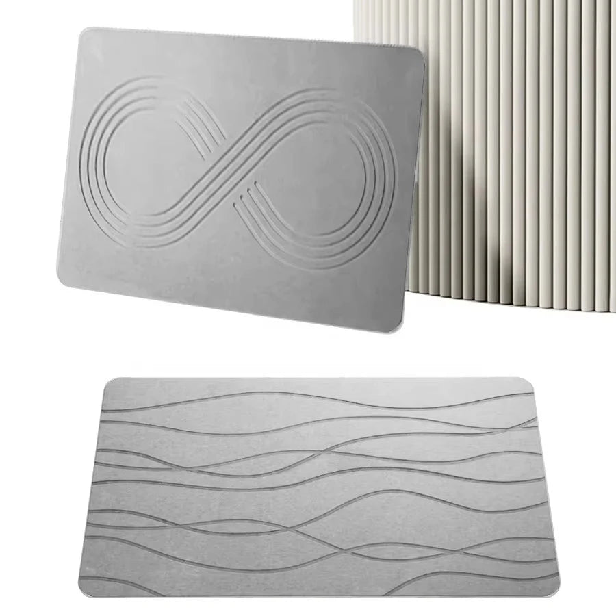 Stone Floor Mat Drying Quickly Sculpture Oem Personal Logo Factory Stone Bath Mat Diatomite