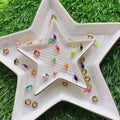 8mm Brass Gold Charm 5mm Hole Enamel Beads Fashionable Jewelry Findings