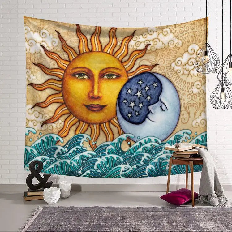Indian Mandala Printed Bohemian Wall Hanging Throw Rug Blanket Camping Travel Mattress Eco-Friendly Washable Machine Washable