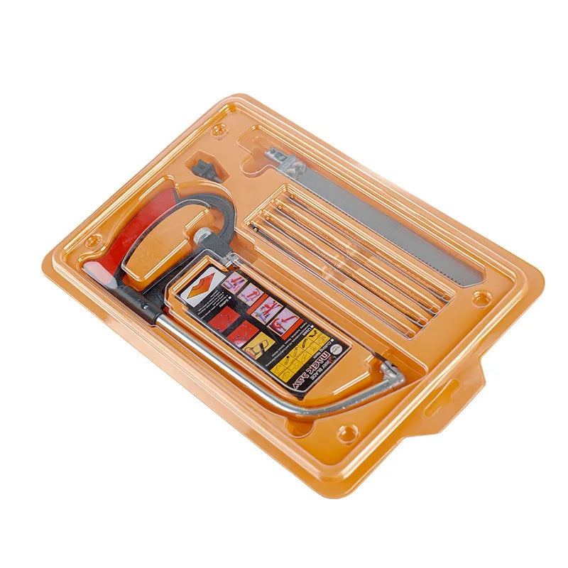 Saw Multi Purpose Hand DIY Steel Saw Metal Wood Glass Saw Kit 6 Blades Woodworking Metalworking Model Hobby Tool 8in1