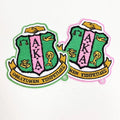 Custom Chenille Embroidered Greek Letters and Numbers Iron-on Patches Towel Applique for Sorority & for AKA Patches