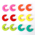 Korean Popular Candy-colored Cc Earring Spring Summer Fashion Jewelry Sweet Gift Frosted Acrylic Hoop Earrings Girl for Women FS MegaBDM