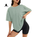 Customize Women's Fashion Loose Simple and Comfortable Daily Leisure Commuter Short Sleeve Blouse Solid Color T-Shirts