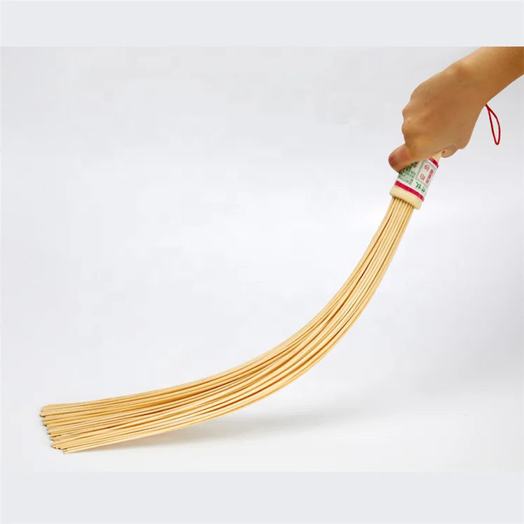 Natural Bamboo Pat Fitness Sticks Broom for Sauna Massage Relaxation Hammer Stick