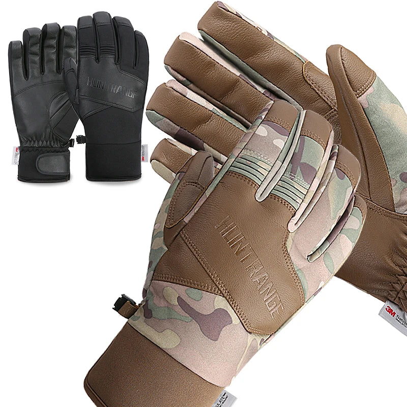 Melenlt Warm Ski Gloves -Waterproof Windproof Winter Gloves with Touchscreen Thermal Lining and Anti-Slip Palm for Outdoor Work
