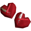 10-Pack Luxury Heart-Shaped Paper Gift Box Pink Red White Double Layer Custom Embossed Design for Mother's Day Valentine's Day