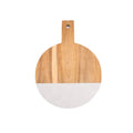Steak Bread Cutting Board Thin Round Pizza Stone Marble Acacia Wood Durable 2.0cm Thick for Hotel Restaurant Home Use
