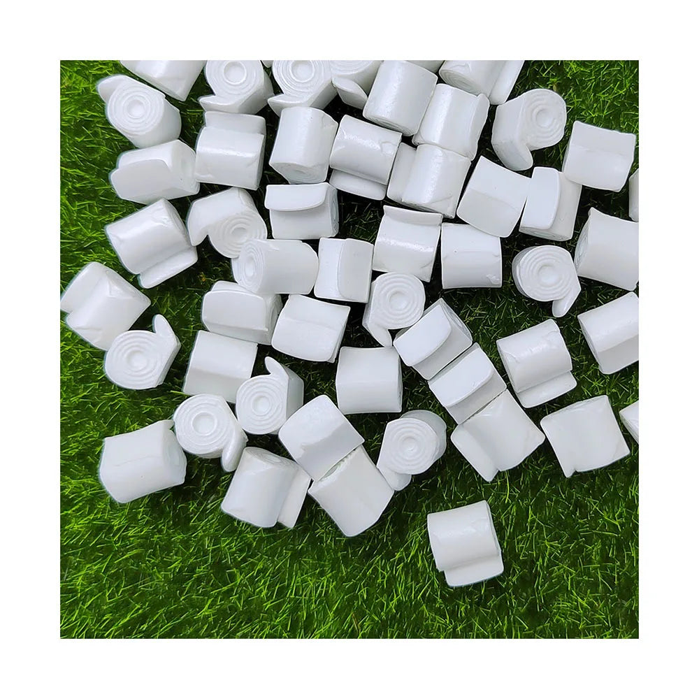 100Pcs Mini Tissue Toilet Paper Miniature Toilet Roll for Doll House Bathroom Miniature Toy Children Pretend Play