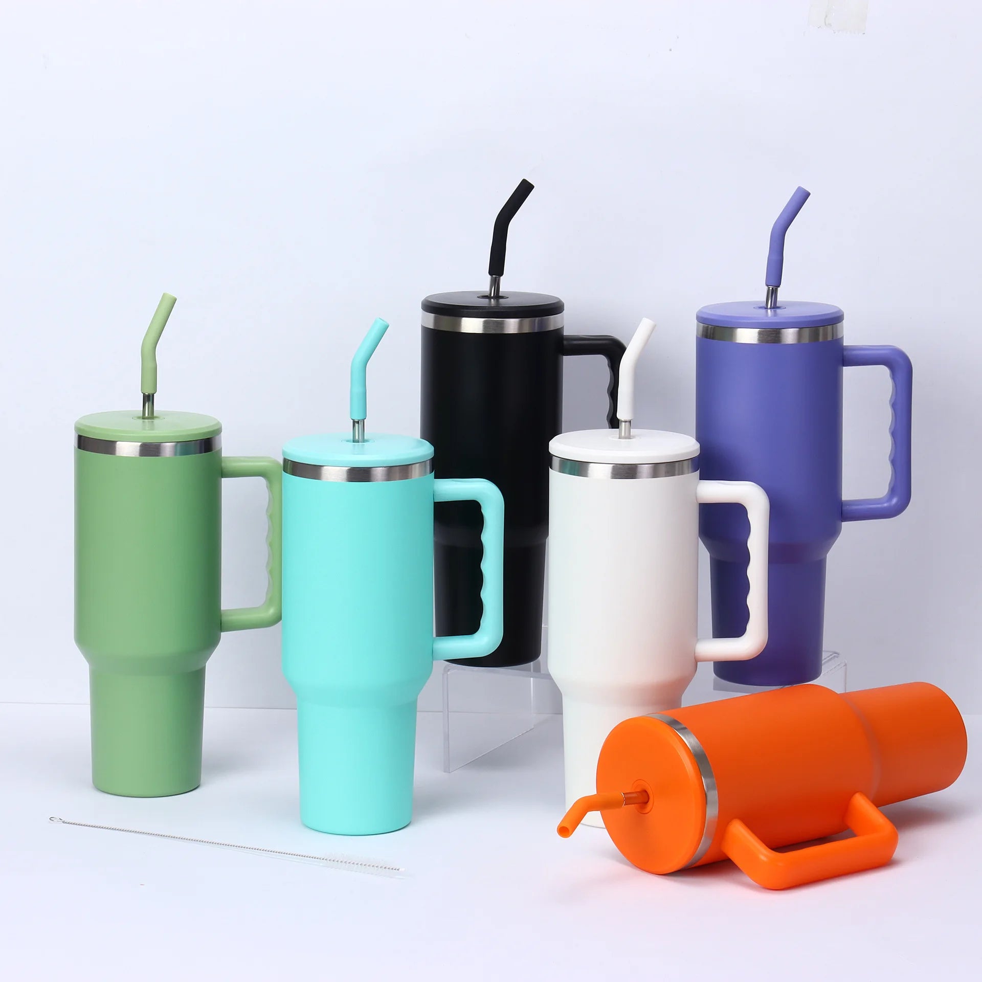 US Stock Portable 40oz Insulated Sports Ceramic Cup Third Generation 304 Stainless Steel Mug with Straw Office Travel Compliant