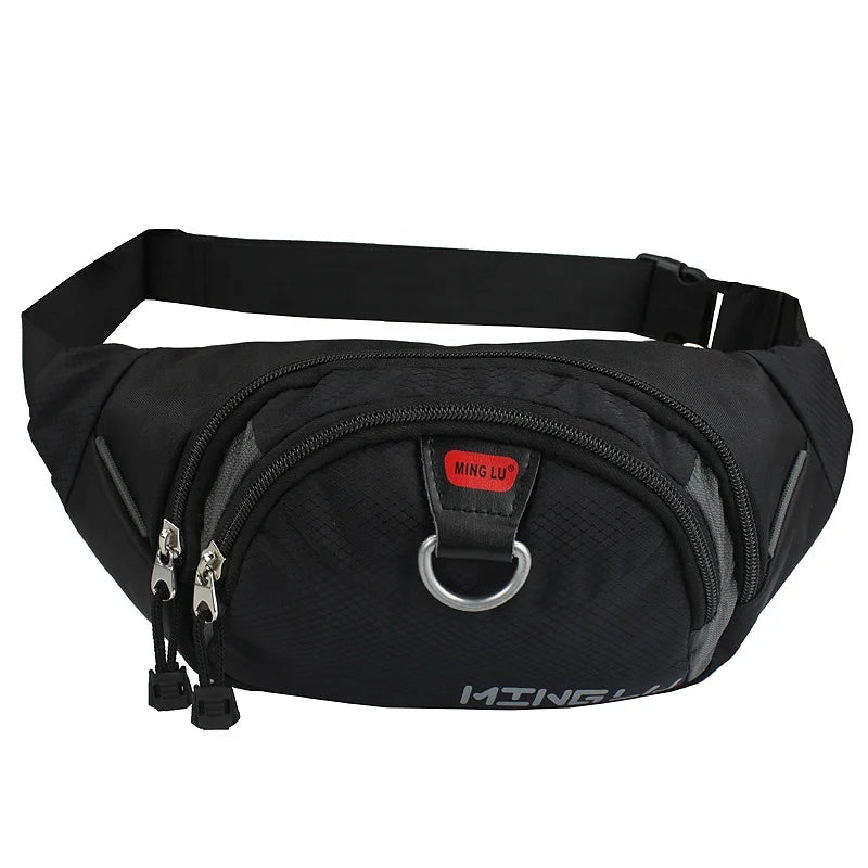 New Custom Waist Bag Colour and Logo Sport Waist Bag Nylon Running Fanny Pack