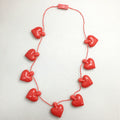 Ishine LED Light up Heart Shaped Necklace for Valentine's Day-PS Material