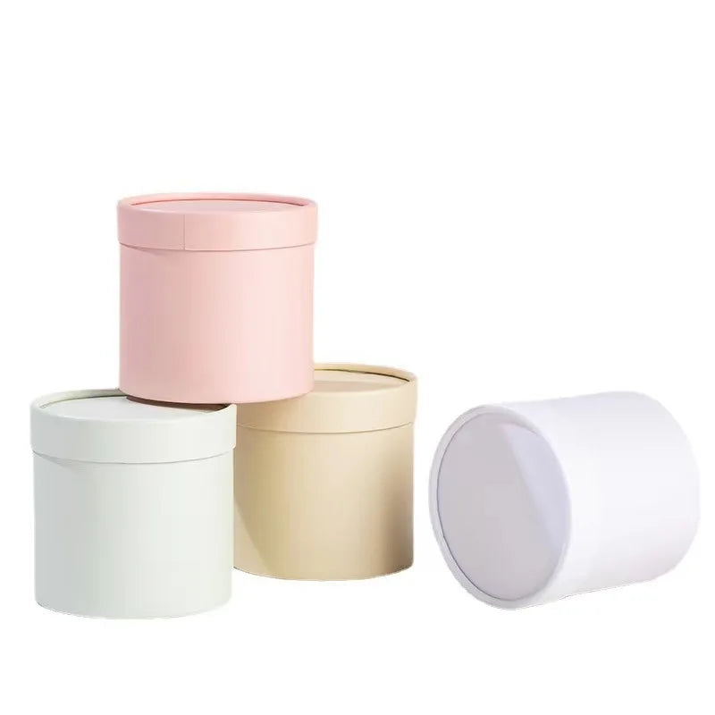 Wholesale Luxury Small Cylinder Rose Gift Packaging Boxes Custom Round Flower Boxes for Bouquets