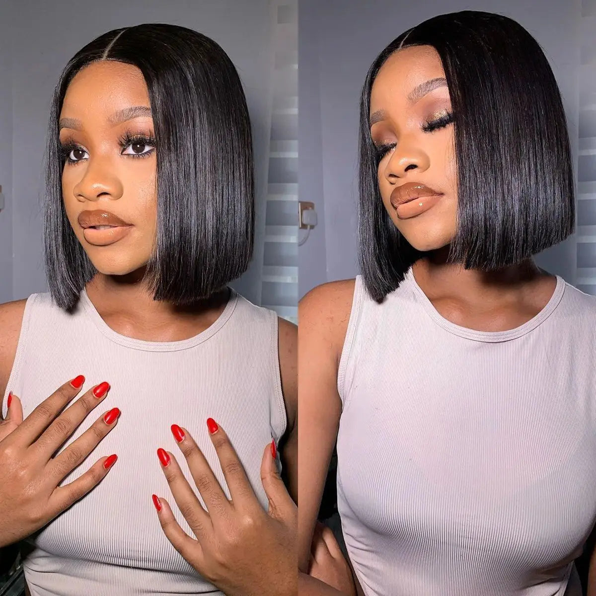 Wholesale Glueless bob Hair Wig Brazilian Human Full 13x4 Transparent Lace Front Wig Pre Plucked Short bob Wigs with Baby Hair