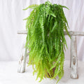 M555 Factory Wholesale Faux Greenery Leaves Artificial Plastic Fern Plant for Decoration