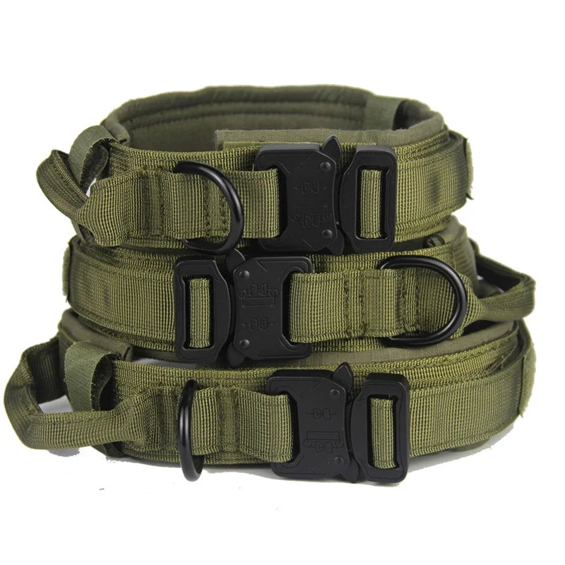 Wear-resistant Outdoor Customize  Tactical Design Training Print Pet Dog Neck Collars