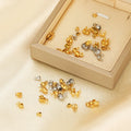 100 PCS Steel-color Fitting Ball Chain Calotte Crimps Beads Connectors End Clasps DIY Bracelet Necklace Accessories