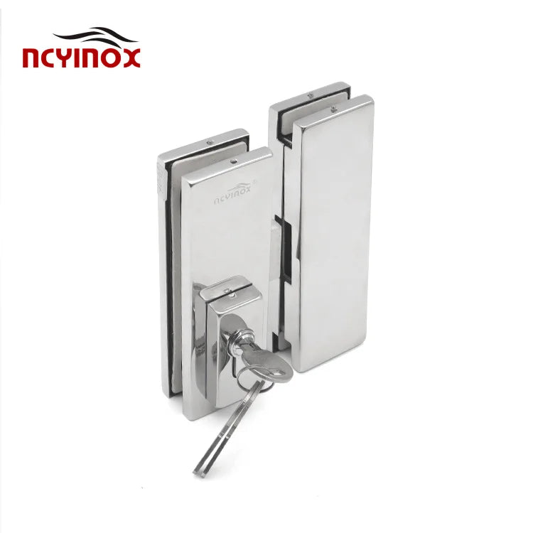Bottom Glass Door Patch Fitting Center Lock Keeper for Glass Door Office