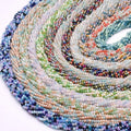 New 2mm Mixed-Color Rondelle Faceted Crystal Glass Beads Seed Loose Spacer Beads for Jewelry Making DIY a String Making Necklace