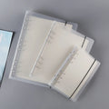 A6 PVC Glitter Binder Cover Clear Quicksand Decor Notebook Shell with Snap Button Closure 6 Ring Loose Leaf Binding