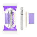 Berous 200sets/Carton Disposable Nail Tools 3Pcs Professional Manicure & Pedicure Kit with Dead Skin Removal Purple