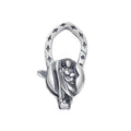 925 Sterling Silver SAN JUDAS Pendant Clasp Oxidized Cool Medium Religious Lobster Claw Clasp for Christian's Jewelry Making
