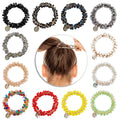 Wholesale New Crystal Elastic Hair Ties Women Colorful PonyTail Holder Scranchies Girls Accessories