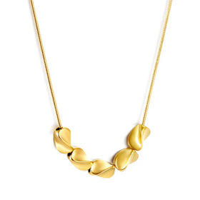 Personalized Jewelry Gold Plated alien Charm Necklace Stainless Steel Irregular Pendant Necklace