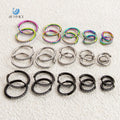 SUMMLY Luxury Black Colorful Plated Stainless Steel Earrings Zircon CC Hoop Earrings Fashion Jewelry