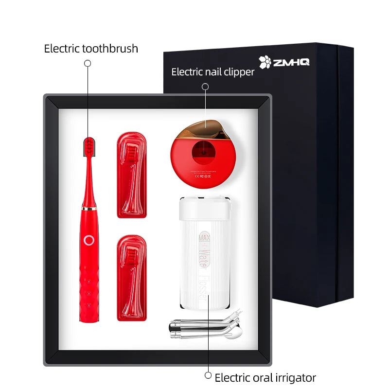 Electric Toothbrush Nail Clipper Oral Irrigator Custom Logo Personalization Company Meeting for Customers and Employees Gift Set