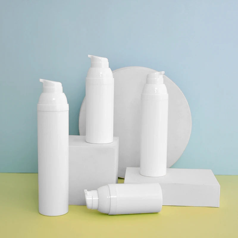 Custom Printed 15ml 30 ml 50ml 100ml White Foundation Serum Pump Airless Bottles for Lotion 50ml Package Bottle Luxury Cosmetic