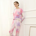 2026 NEW Factory Wholesale H0088 Trends Long Sleeve &Long Pants Cotton Pajamas Sets Tie-Dye Pajamas
