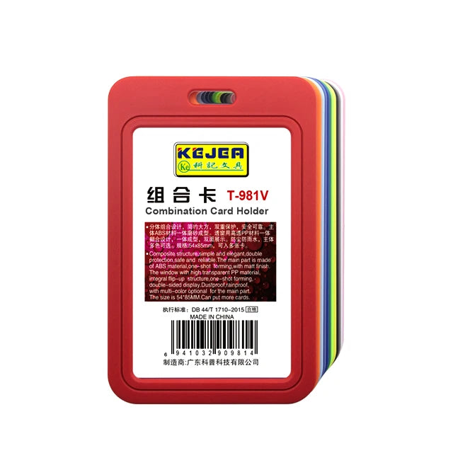 Good Price Personalized  Hanging Card Holder ABS Card Protector Sleeves Plastic Exhibition ID Card Holder for Job