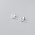 Fashion Lovely Cute 925 Sterling Silver Butterfly Ball Stud Earrings for Women Student Jewelry Accessories