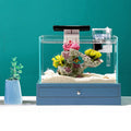 Desktop Aquarium Kit Fish Tank With Led Lighting Water Pump Filter Goods Led Glass Aquarium Kit Fish Tank Custom Aquarium
