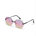 STORY XG-N2423 Fashion Cloud Metal Gradient Rimless Sunglasses Ocean Lens Sunshades Rainbow Sun Glasses Womens