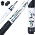 Xmlinco 58 Inch Canadian Maple Wood Professional Billiard Pool Cue Stick Stainless Steel Joint Center Joint 1/2 Split Design