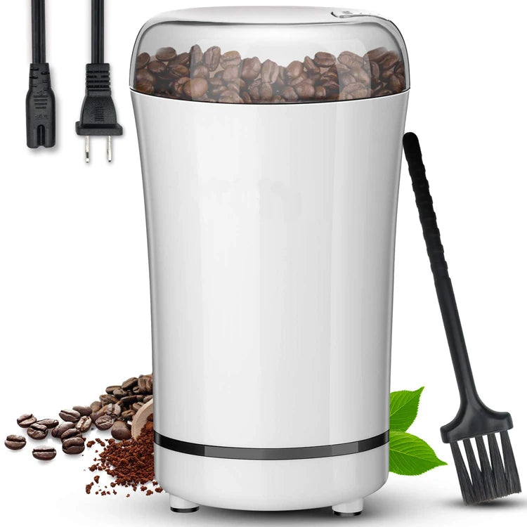 Electric Coffee Grinder Spice Grinder Blade Grinder Stainless Steel for Coffee Espresso Latte Mochas Have Stock 198*94mm Plastic