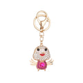 Funny Diamond Wing Bird Key Chain Holder Rhinestone Crystal Cartoon Small Bird Pendant Keychain Wholesale