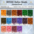 Miyuki Delica Beads 1.6 mm [17 Color  Opaque Dyed 1 ]10g Pack