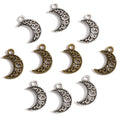 2 Colour 100pcs/bag Moon Charm Pendants for Bracelet Necklace Jewelry Accessories Diy Jewelry Making L607