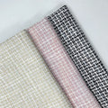 Wholesale Eco-Friendly Organic Jacquard Tweed Fabric with Stretch Wool Poly Mix-Single Strip Check