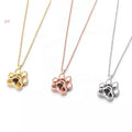 Dina Custom Designed Alloy Pet Dog Paw Pendant Charms Necklace Projection Necklace Jewelry & Key Chain for Women