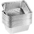 1LB 410ml Oblong Aluminum Foil PE Lid Durable Baking Use Storage Container
