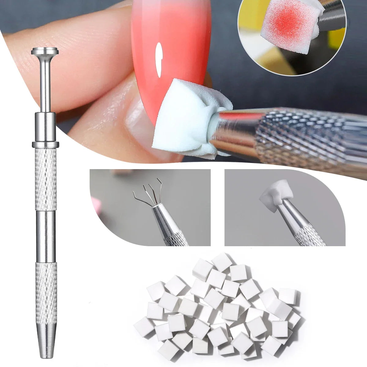 Disposable 100pcs Nail Art Sponge Manicure DIY Creative Nail Sponge Gripper Sponge Gradient Nail Art Tools Manicure Accessories