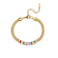 Fashionable New Stainless Steel Bracelet 18k Gold-plated Personalized Zircon Peach Heart Hollow Titanium Steel Bracelet