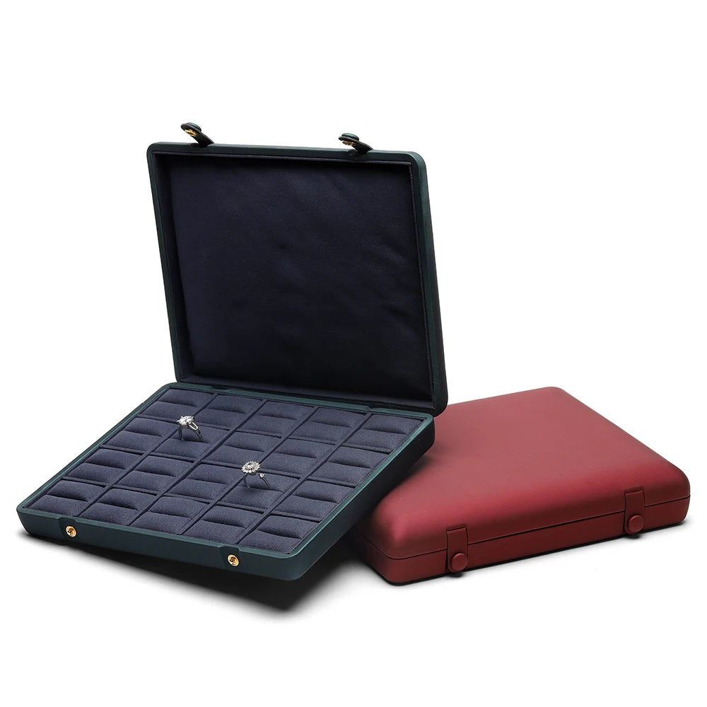 DIGU Custom Logo Jewelry Storage Box Earrings Ring Packaging Display Box Bracelet PU Leather Surface Finish Jewelry Storage Box