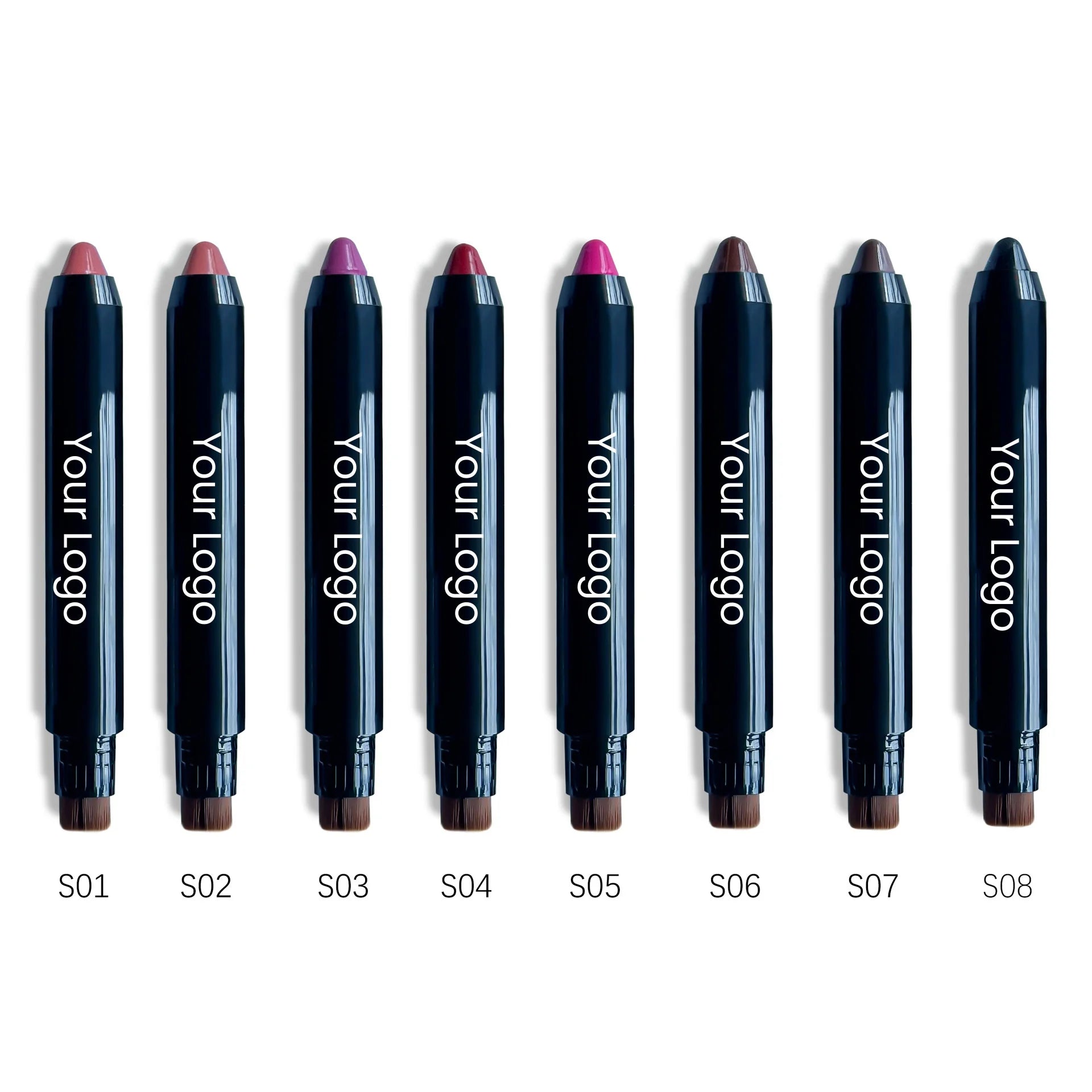 Wholesale Mineral 2-in-1 Bright High Pigment Long Wear Face Creamy Lipstick & Blush Stick with Brush